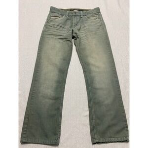 BSCD Basic Code Premium Jeans Men's Size 32x30 Green Straight Flap Pockets